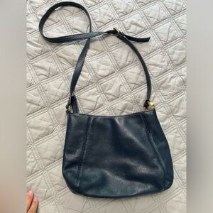 Michael Kors. Navy leather crossbody purse
